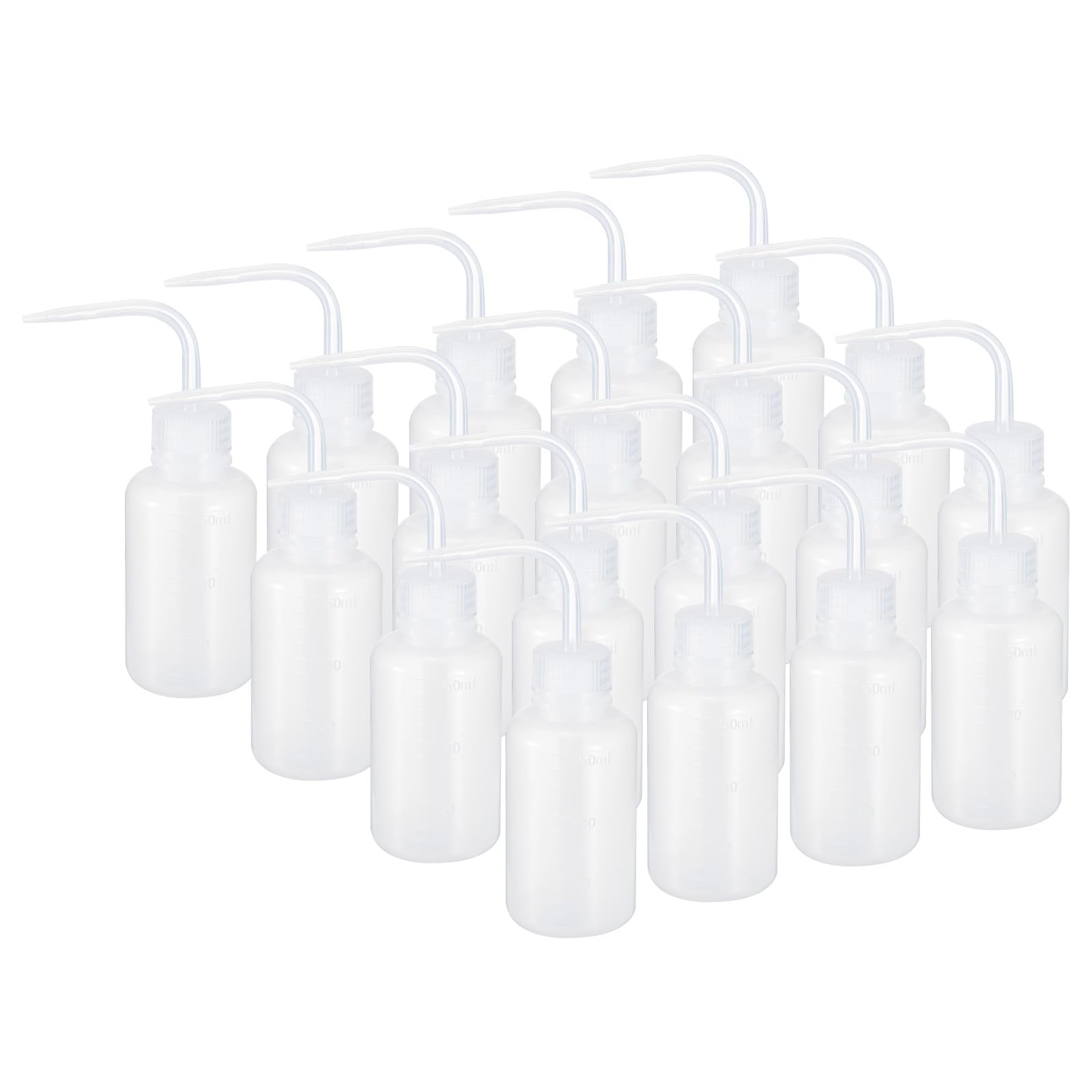 PATIKIL 150ml Wash Bottle, 24pcs Plastic Squeeze Bottle Narrow Mouth Bottle Watering Tools Foam Bottle for Green Soap Cleaning Washing Irrigation, Clear