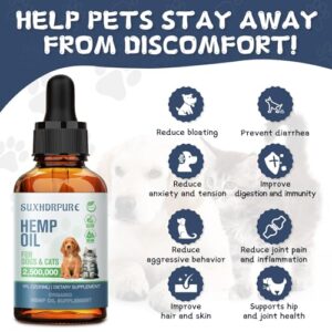 Natural Oil for Dogs and Cats - Natural Oil Drops with Omega Fatty Acids - Hip and Joint Support and Skin Health 240330101