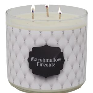 Marshmallow Fireside Candle ~ Highly Scented Large 3-Wick Candle ~ Soy and Coconut Wax Blend