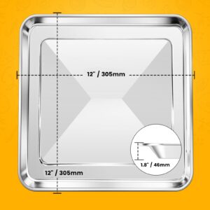 GWY 12" × 12" Baking Pan for Breville Smart Oven BOV800XL, Smart Oven Plus BOV810BSS, Smart Oven Pro BOV845BSS, Smart Oven Air BOV900BSS, Compatible with Ninja SP100 SP101 SP1001C SP201 Air Fry Oven