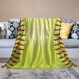 Anydia Softball Blanket Gifts 40 X 50 Inch for Kid,Softball Fannel Fleece Super Soft Throw Blanket Travel Blanket for Bed Couch Sofa