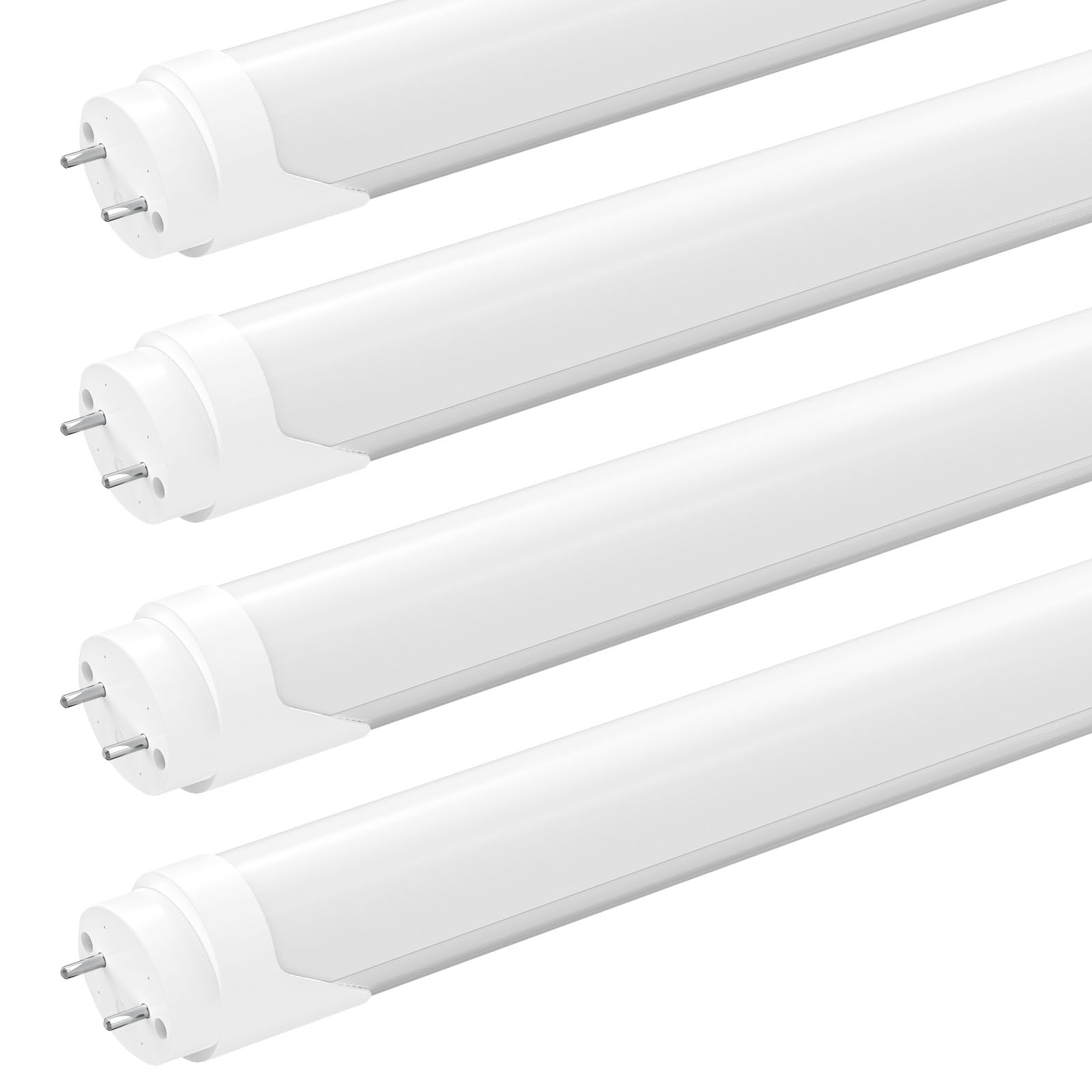 SHINESTAR T8 LED Bulbs 4 Foot, Tube Lights 18W 5000K Daylight, Ballast Bypass, Dual-end, T8 T10 T12 LED Replacement for Fluorescent Tubes, 2 pin G13 Base, Frosted Cover, 4 Pack