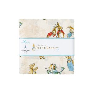 riley blake peter rabbit collection, premium quilting fabric, perfect for quilting, crafting, sewing projects and more… (the tale of peter rabbit 5" stacker)