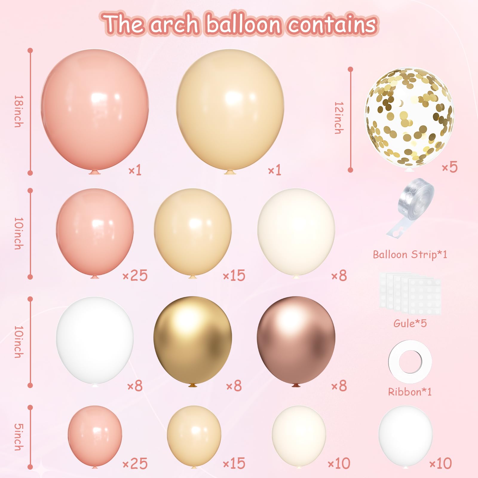 139pcs Blush Pink Balloons Garland Arch Kit rose gold balloon Retro Dusty Pink Pastel Orange baby shower decorations wedding decorations bridal shower decorationsBirthday decoration