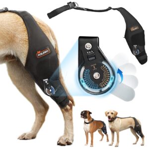 chamin/risurry adjustable dog knee brace with extra collar, support for torn acl hind leg, tear ligament, osteoarthritis,rear leg limp, recovery after surgery,et（left leg,l）