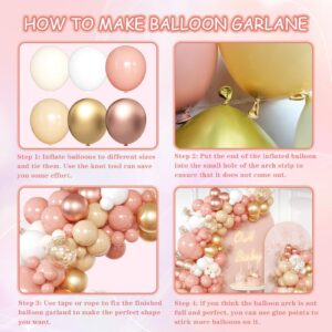 139pcs Blush Pink Balloons Garland Arch Kit rose gold balloon Retro Dusty Pink Pastel Orange baby shower decorations wedding decorations bridal shower decorationsBirthday decoration