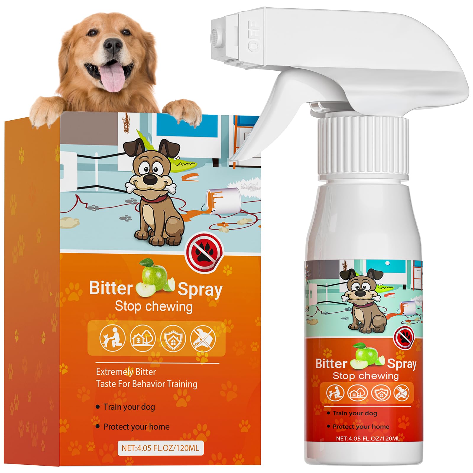 JARMAPOZ Bitter Apple Spray for Dogs to Stop Chewing, Anti Chew Behavior Training Aid for Dogs and Cats, Bitter Yuck Spray for Dogs Prevent Chewing Licking of Bandages, Paws, Shoes, Fur and Furniture