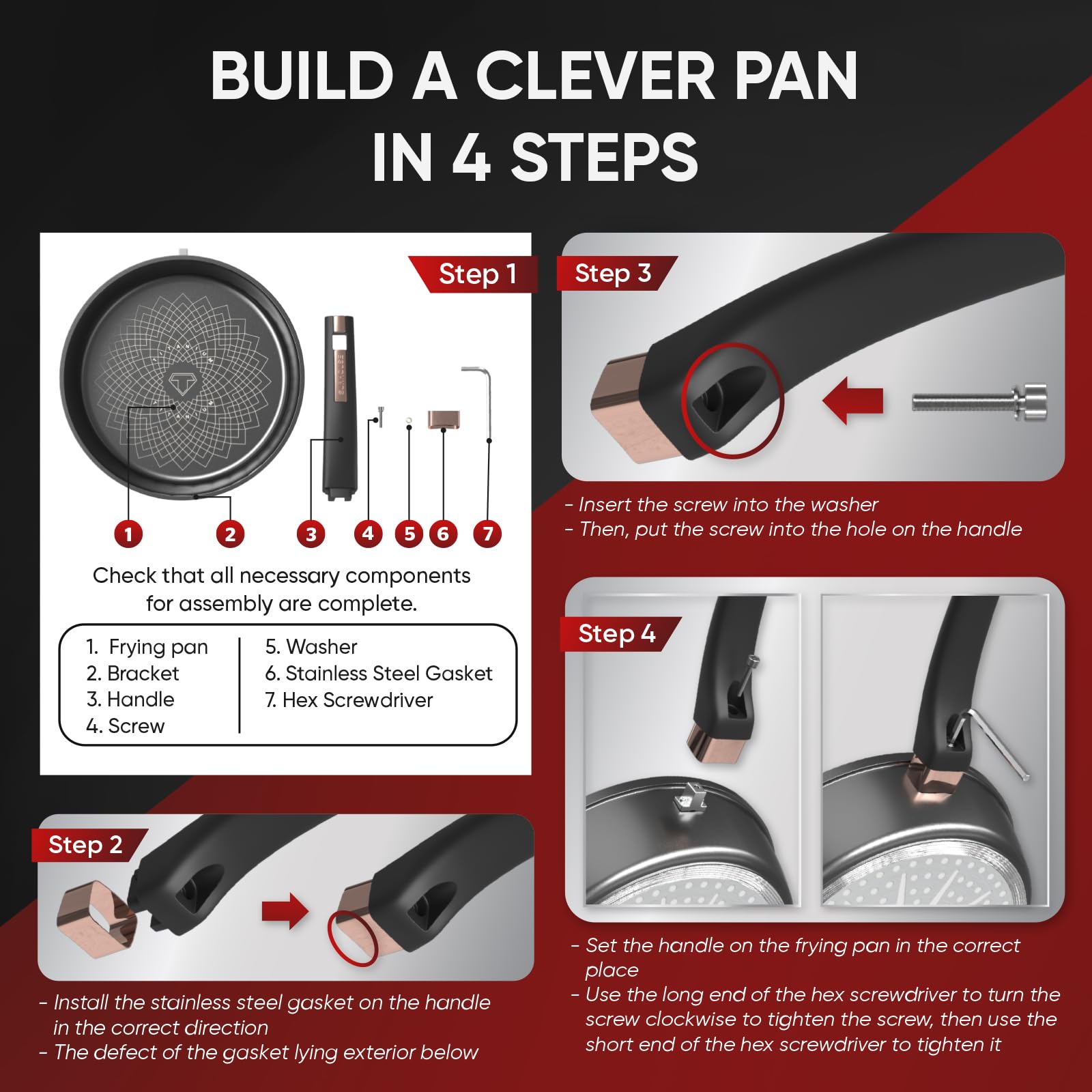 Sunhouse TitanShield 4-Layer Non-Stick Aluminum Pan, Non-Toxic, PTFE PFOA & PFAS Free, Stay-Cool Handle, Compatible with All Stovetops (8 inch)