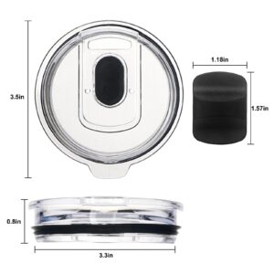 20 oz Tumbler Lid, 2 Pack Replacement Lids Compatible for YETI 20 oz Tumbler 10/24 oz Mug and 10 oz Lowball, Travel Spill Proof Cup Lids Covers with Magnetic Slider Switch, BPA Free