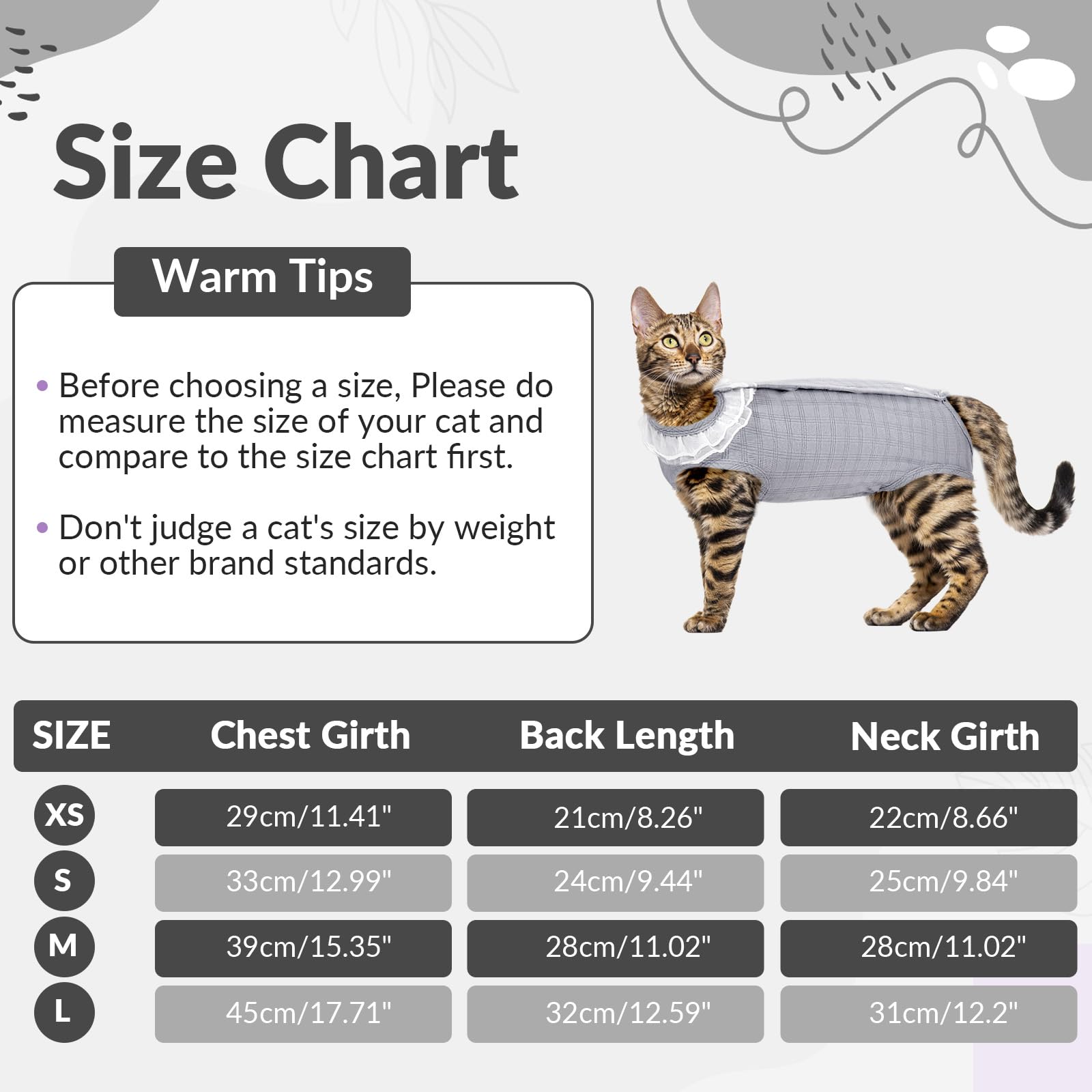 ASENKU Cat Recovery Suit, Cat Surgery Recovery Shirt Female After Surgery for Abdominal Wounds,Cat Onesie Anti Licking Wounds, E-Collar Alternative for Female Cats Kitten