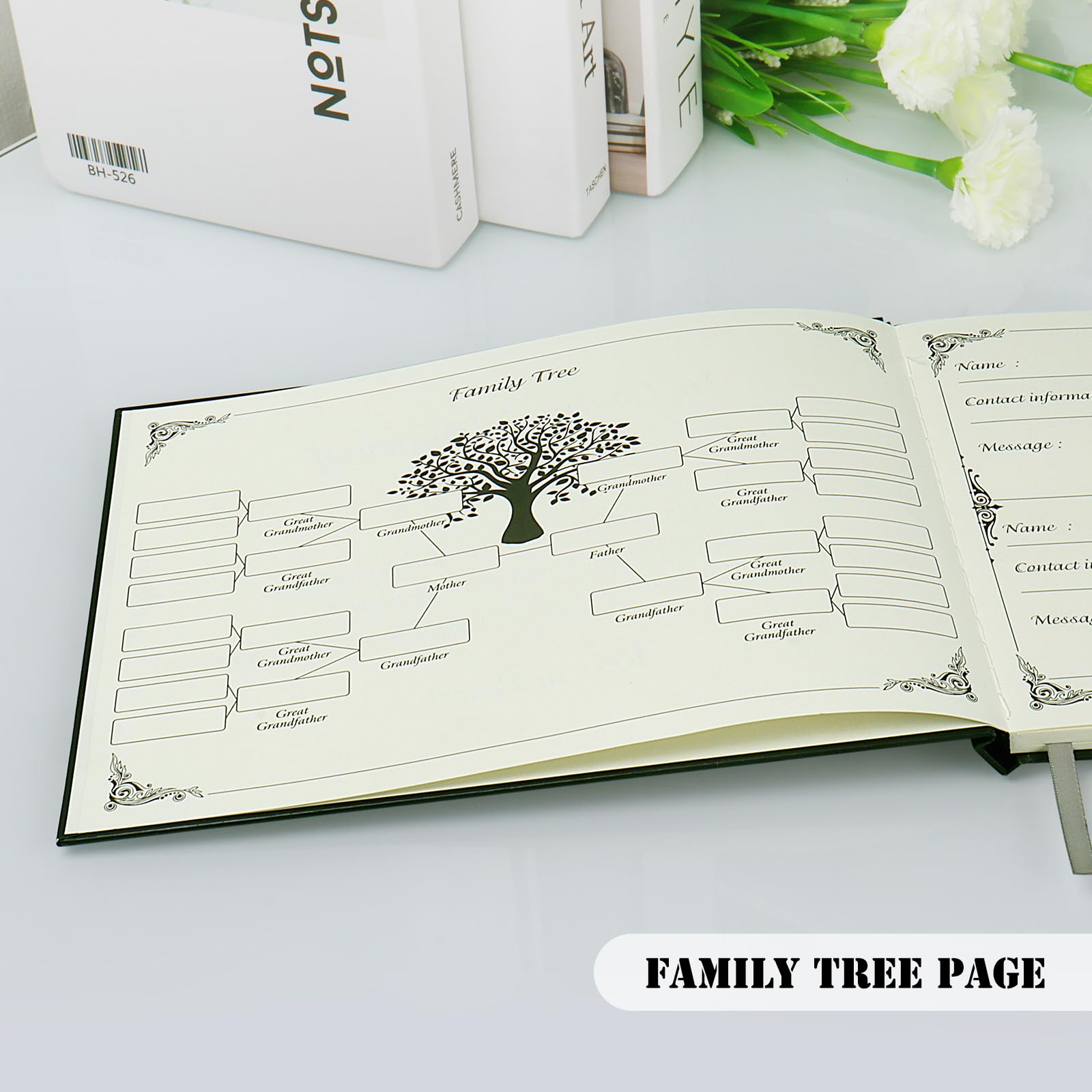 Funeral Guest Book 5PCS Set, in Loving Memory 80 Pages Funeral Sign-in Guestbook for Memorial Service Celebration of Life, Includes Funeral Sign in Book, Pen, Memory Cards, Table Sign (7.7"x10",Black)