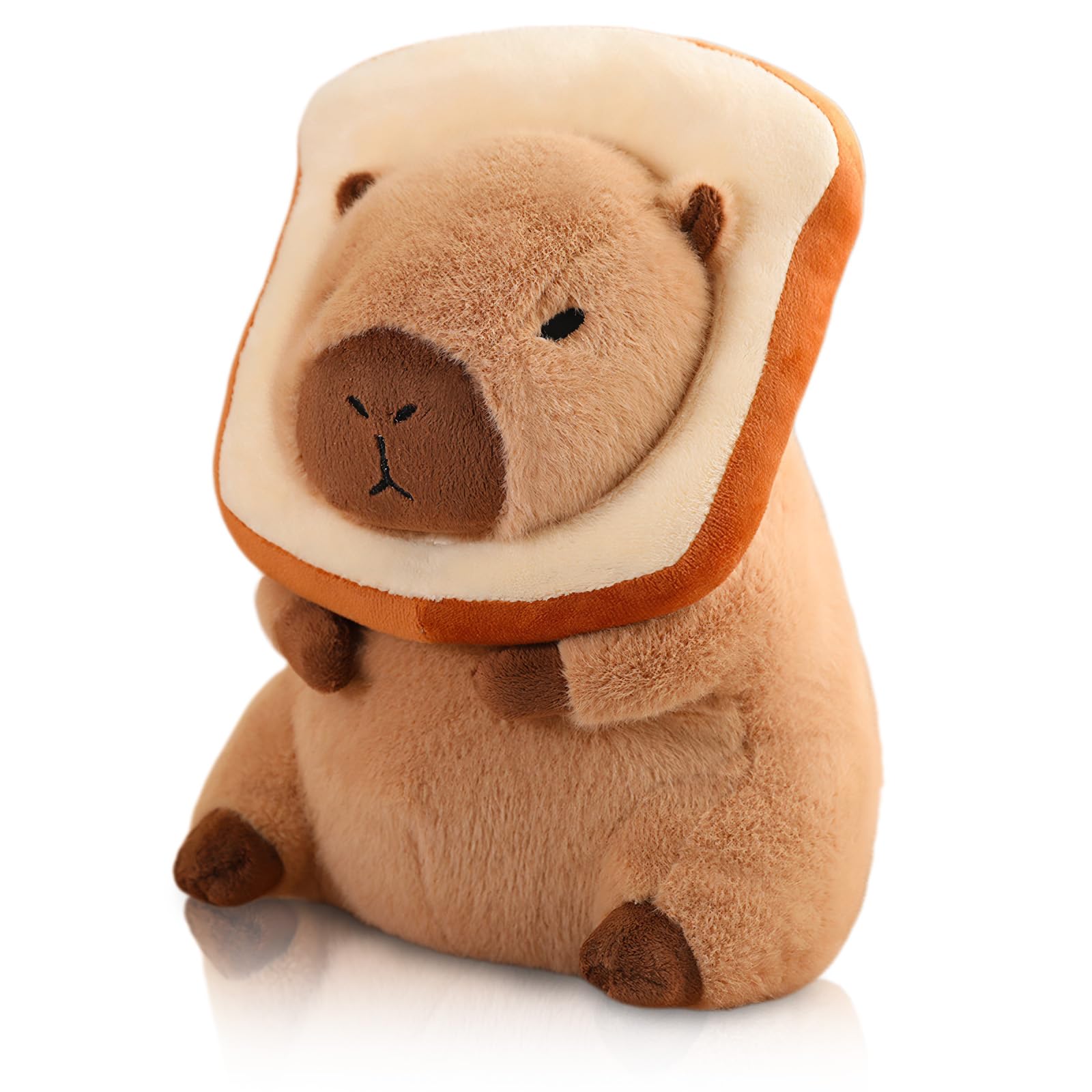 NXNYNZ Cute Capybara Plush Kawaii Soft Capybara Plush Doll Pillow with Bread Capybara Stuffed Aniamls Toys for Girls Kids Adults Birthdays Valentines Gift 12 inch