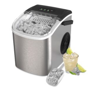 vujbjbn quick cube ice machine，26lbs/24hrs portable countertop cubed ice maker