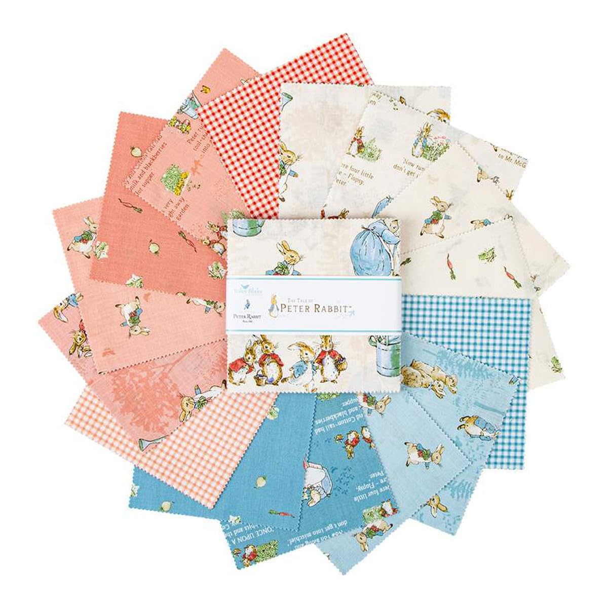 Riley Blake Peter Rabbit Collection, Premium Quilting Fabric, Perfect for Quilting, Crafting, Sewing Projects and More… (The Tale of Peter Rabbit 5" Stacker)