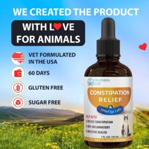 EDUZEBRA Cat Constipation Relief, Constipation Relief for Cat, Cat Laxative Constipation Relief, Cat Stool Softener, Cat Laxative, Promotes Digestive Health.