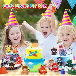 Kids Party Favors 16PCS Animal Mini Pop Keychain,Goodie Bags Stuffers for Kids,Birthday Party Favors,Pinata Stuffers,Stocking Stuffers,Classroom Prizes for Kids