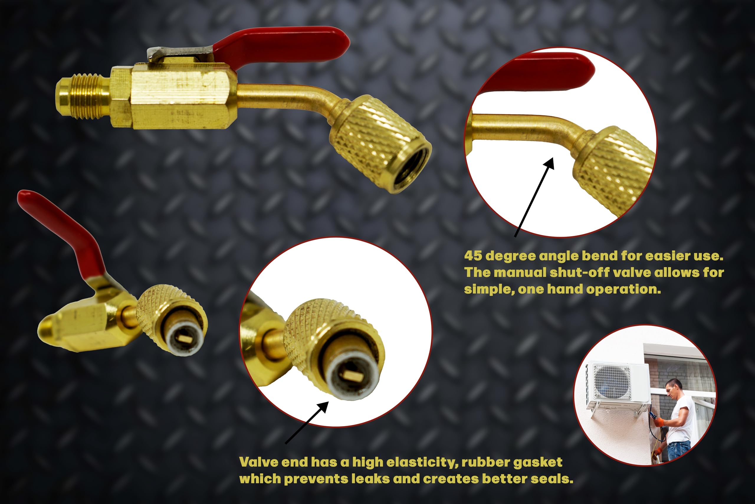 Lu-Hawk R410A Adapter Kit for Mini-Splits with Shut Off Valve.