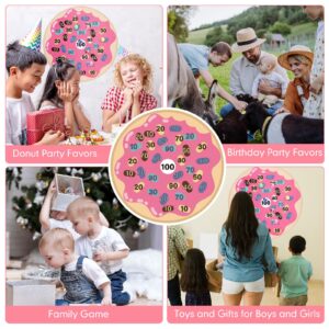 HyDren Donut Party Game 26 Donut Dart Board with 18 Sticky Balls Toys Birthday Party Favors Decorations Spa Game Baby Shower Game Gift for Class Indoor Outdoor Game