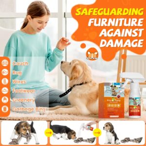 JARMAPOZ Bitter Apple Spray for Dogs to Stop Chewing, Anti Chew Behavior Training Aid for Dogs and Cats, Bitter Yuck Spray for Dogs Prevent Chewing Licking of Bandages, Paws, Shoes, Fur and Furniture