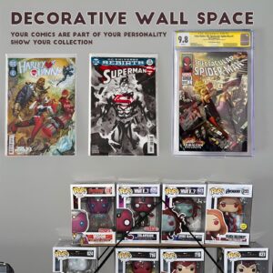 12pcs Clear Floating Comic Book Display Shelves, Comic Book Shelf Stand Wall Mount Display, Comics Books Case Frame Holder, Comic Book Showcase Display Case