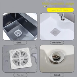 Disposable Shower Drain Hair Catcher Mesh Stickers, 50 Pack Disposable Shower Drain Cover, Mesh Drain Cover, Disposable Shower Drain Cover for Bathroom Bathtub, Bathroom Accessories