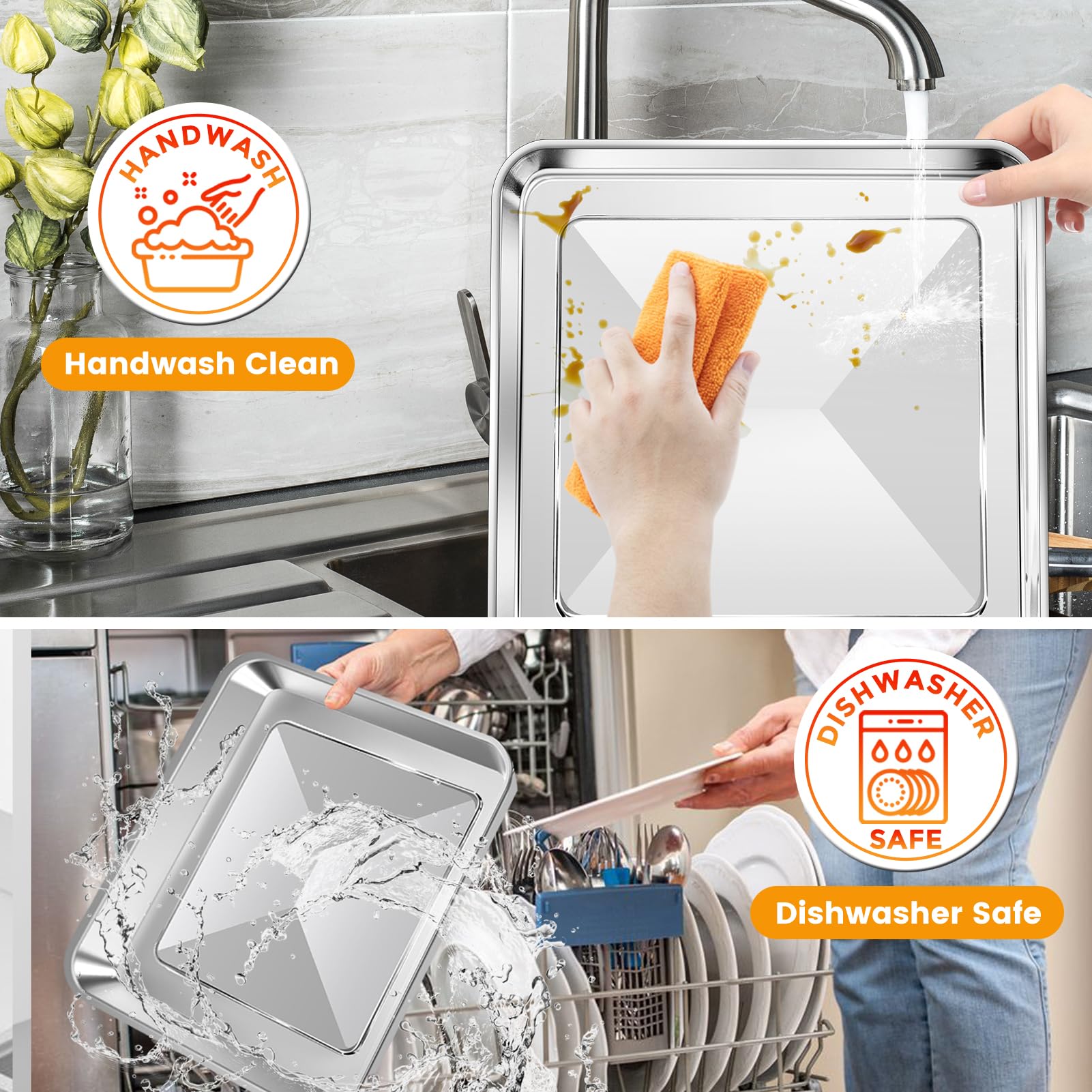 GWY 12" × 12" Baking Pan for Breville Smart Oven BOV800XL, Smart Oven Plus BOV810BSS, Smart Oven Pro BOV845BSS, Smart Oven Air BOV900BSS, Compatible with Ninja SP100 SP101 SP1001C SP201 Air Fry Oven