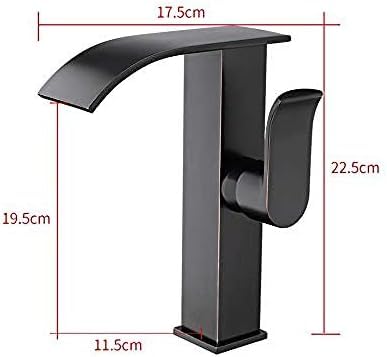 Kitchen Taps Basin Faucet Bathroom Waterfall Faucet Mixer Single Handle Brass Faucet Hot and Cold Bath Mixers Square Taps