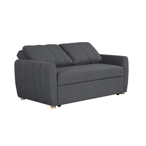 Serta Galway Convertible Loveseat, Charcoal