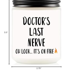 Thank You Doctor Gifts for Women Men, Doctor Appreciation Gifts, Funny Gifts for Doctor Retirement Birthday, Handmade Lavender Natural Soy Wax Candle Gifts for Doctor (7oz)