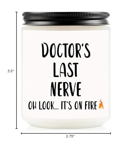 Thank You Doctor Gifts for Women Men, Doctor Appreciation Gifts, Funny Gifts for Doctor Retirement Birthday, Handmade Lavender Natural Soy Wax Candle Gifts for Doctor (7oz)