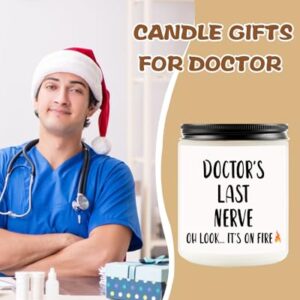 Thank You Doctor Gifts for Women Men, Doctor Appreciation Gifts, Funny Gifts for Doctor Retirement Birthday, Handmade Lavender Natural Soy Wax Candle Gifts for Doctor (7oz)