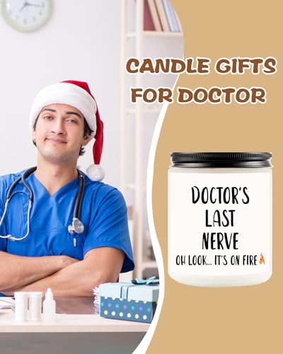 Thank You Doctor Gifts for Women Men, Doctor Appreciation Gifts, Funny Gifts for Doctor Retirement Birthday, Handmade Lavender Natural Soy Wax Candle Gifts for Doctor (7oz)