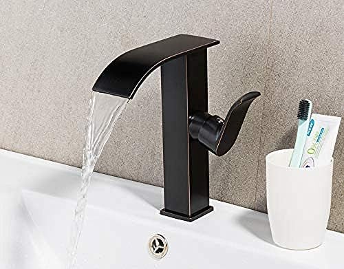 Kitchen Taps Basin Faucet Bathroom Waterfall Faucet Mixer Single Handle Brass Faucet Hot and Cold Bath Mixers Square Taps