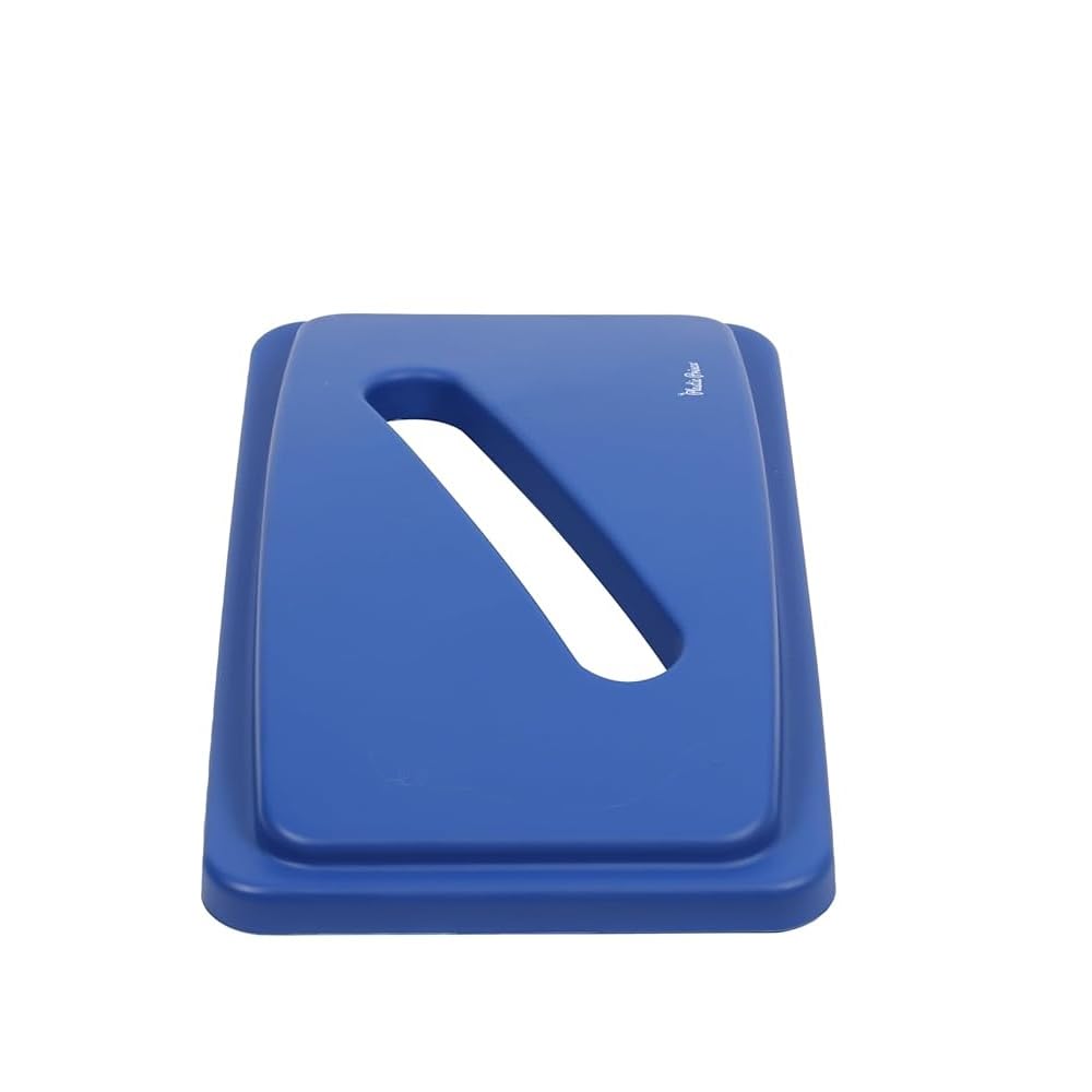 Paper Recycling Lid for 23 Gal Slim Trash Can, Blue Plastic Waste Garbage Bin Lid