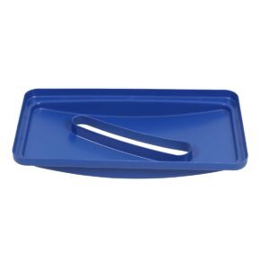 Paper Recycling Lid for 23 Gal Slim Trash Can, Blue Plastic Waste Garbage Bin Lid