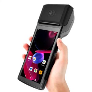 pos pda h10 receipt printer android 13 and 58mm high speed thermal printer 5.5’ touch screen. handheld mobil point of sale tablet. scan 1d/2d/qr barcodes and nfc. 2gb ram+16gb rom