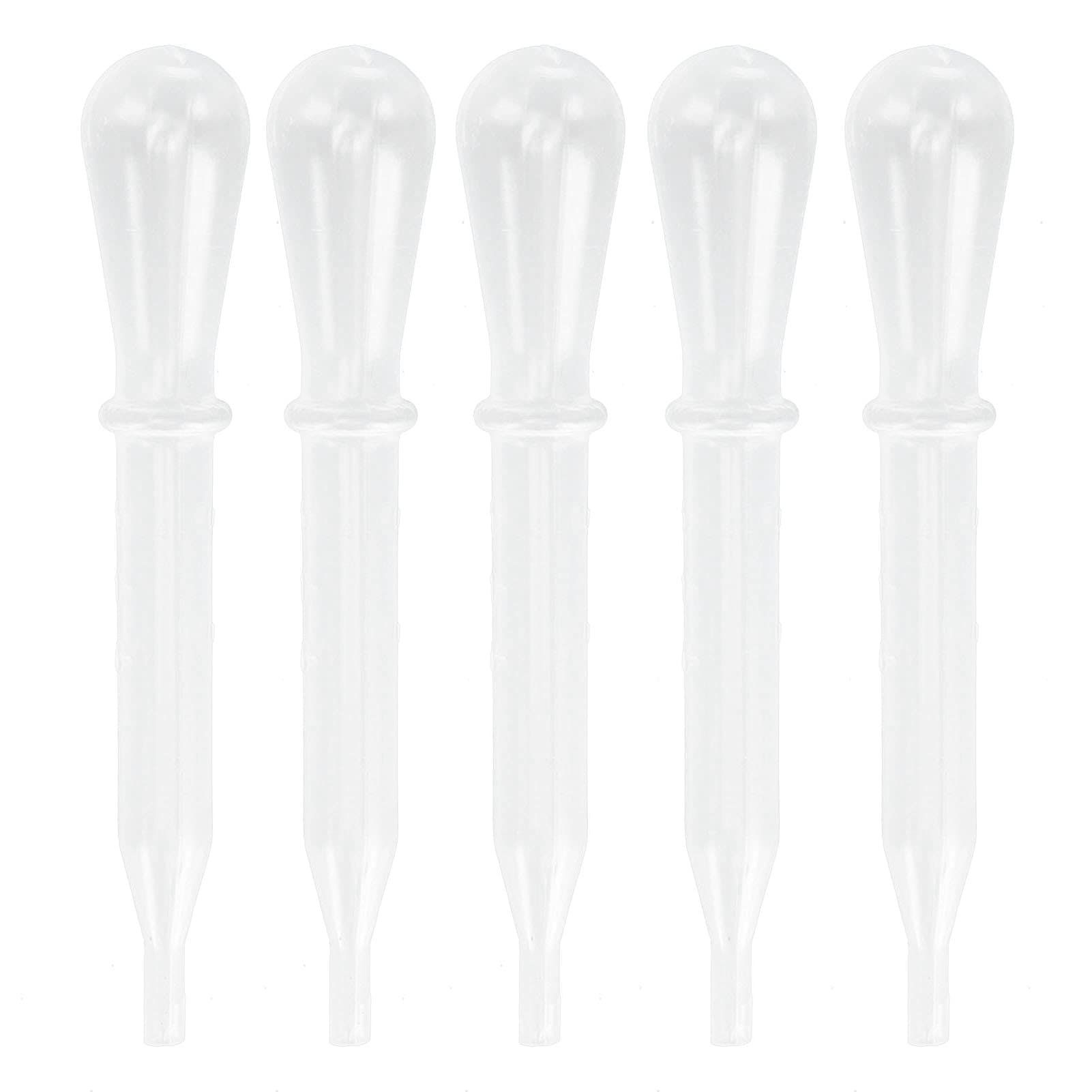 PerGar 100Pcs Disposable Pipettes Dropper, Plastic Pipettes, 1.5ml Plastic Pipettes Droppers, Clear Graduated Eye Dropper, Mini Transfer Pipettes Droppers for Home Use, Science Class, Experiments