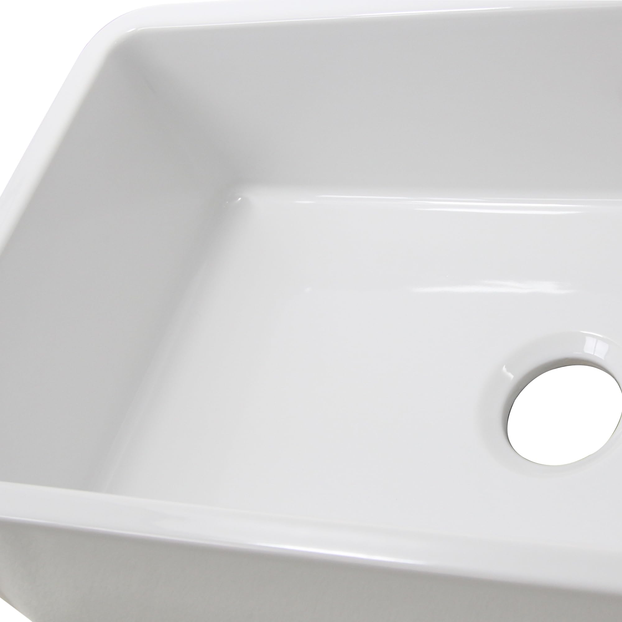 Highpoint Collection 31-inch Fireclay White Farmhouse Kitchen Sink HP-FC31, Large