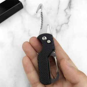 Goshawk Small Pocket Knife for Men, Cool Carabiner Knife Box Cutter with 1.77inch 5CR13MOV Blade, Mini Folding Knives EDC Gadgets Folding Tools, Great Gift