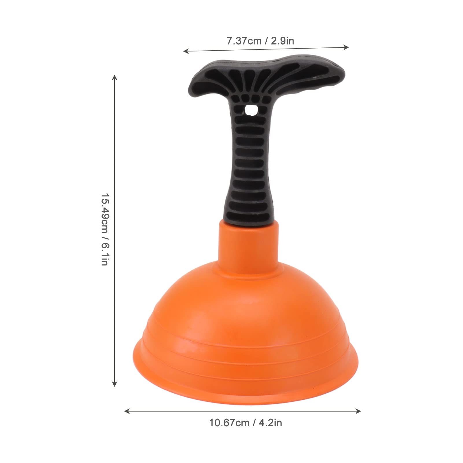 SUNFECILI Mini Plunger Sink Plunger,Powerful Plunger Unclogging Tool,Slip Proof Handle Efficient Small Drain Plunger for Kitchen Sink, Shower, Bathroom Drains, Bath(Orange)