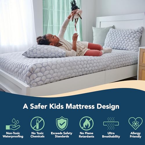 Lullaby Earth Dream Easy™ Kids Mattress - Twin Firm Mattress for Kids with Supportive Innerspring - Universal Comfort Mattress for Trundle Bed and Bunk Bed - 38" x 75" x 8"