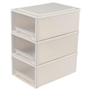 neadas 13 quarts 3 packs plastic stacking storage drawers, plastic storage drawer unit