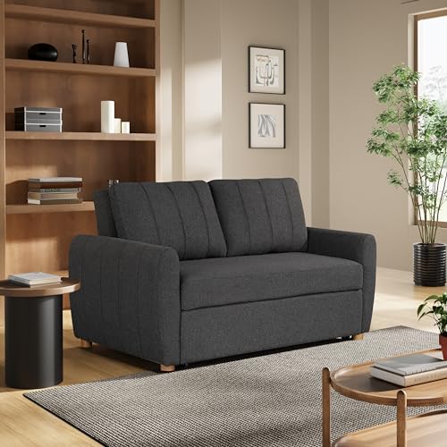 Serta Galway Convertible Loveseat, Charcoal