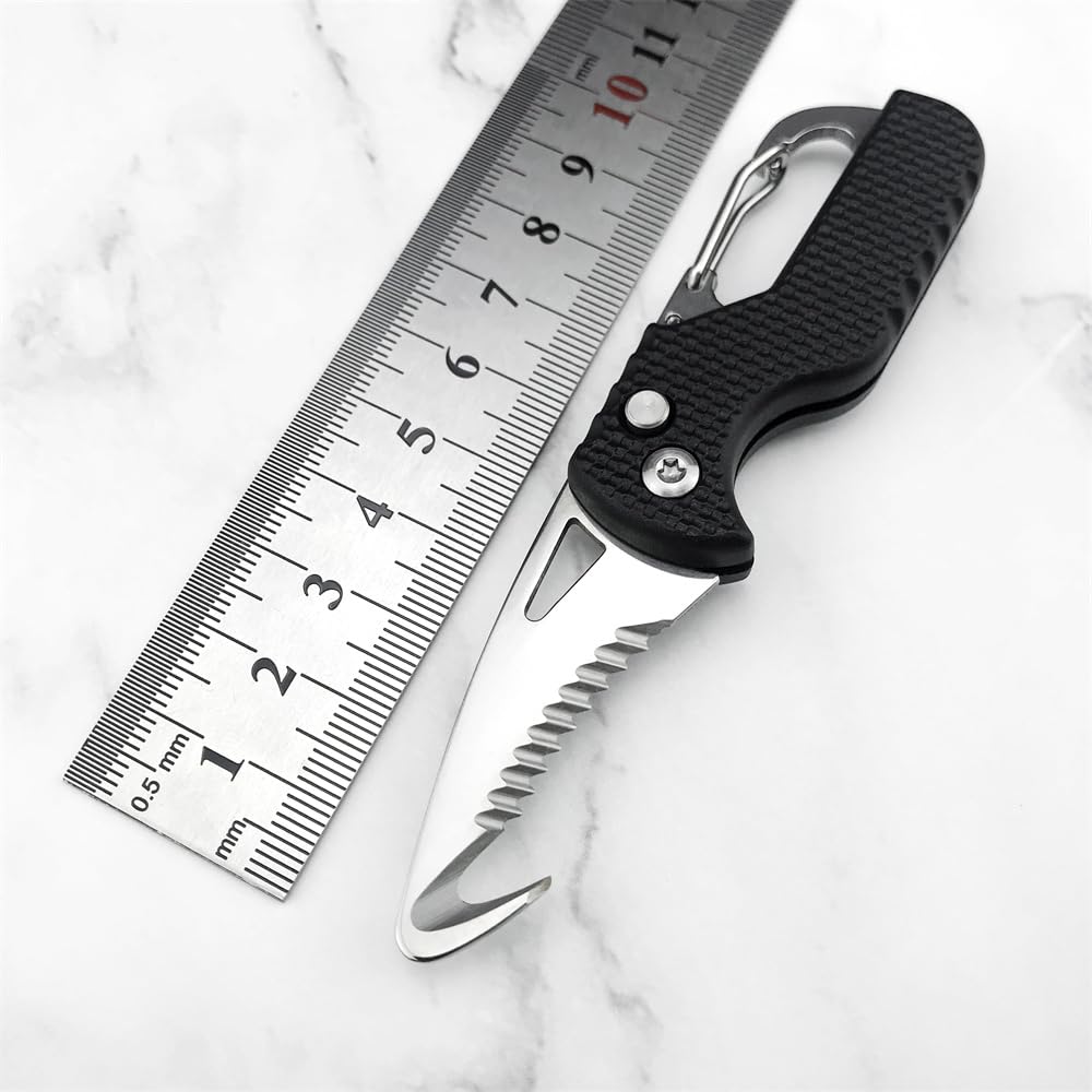 Goshawk Small Pocket Knife for Men, Cool Carabiner Knife Box Cutter with 1.77inch 5CR13MOV Blade, Mini Folding Knives EDC Gadgets Folding Tools, Great Gift