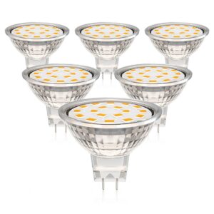 mr11 led light bulbs, non-dimmable gu4 led bulbs 20w 35w halogen equivalent, g4/gu4/gz4 bi pin base led bulb spotlight, fiber optics christmas tree bulb 12v ac/dc for christmas trees 2700k, 6pcs