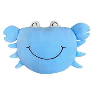 yoholto crab plush pillow, crab stuffed animal, birthday home decoration for girls boys (18.8 inch, blue)