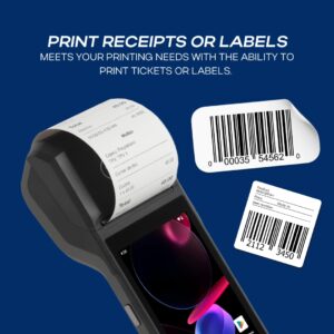 POS PDA H10 Receipt Printer Android 13 and 58mm High Speed Thermal Printer 5.5’ Touch Screen. Handheld Mobil Point of Sale Tablet. Scan 1D/2D/QR barcodes and NFC. 2GB Ram+16GB ROM