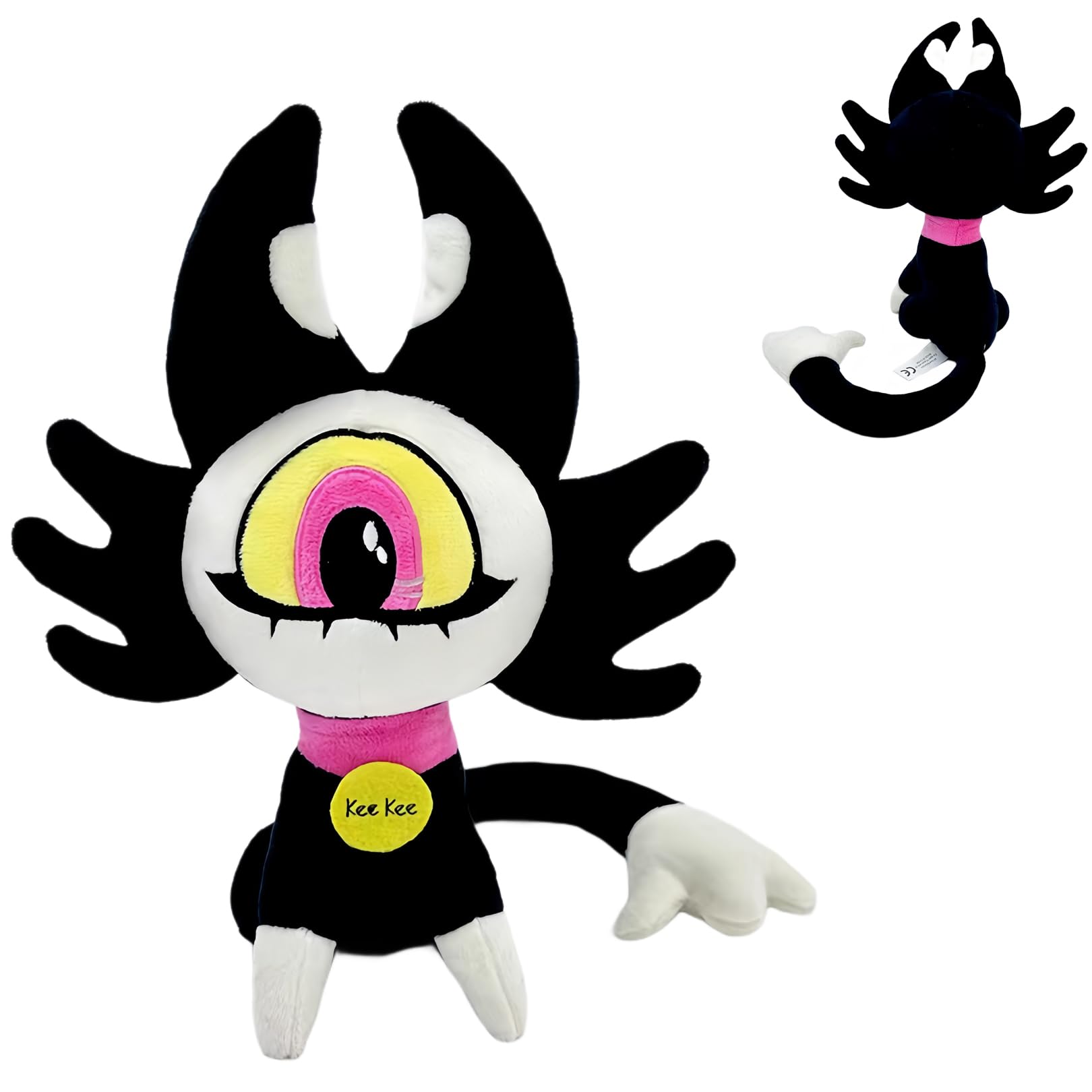 Wrohasil Hazbin Hotel Plush Angel Dust, Stuffed Animals Cursed Cat Alastor and Adam Plushies Figure Dolls, Helluva Boss Plush Toys Hugging Pillow, Gifts for Boys Girls (Keekee)