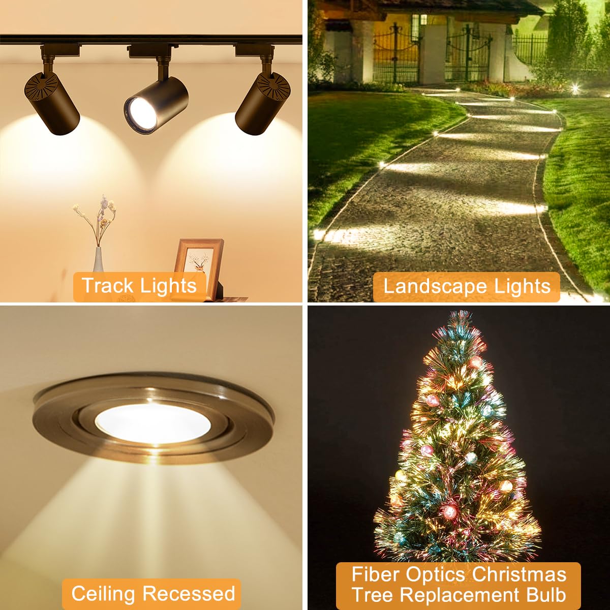 MR11 LED Light Bulbs, Non-Dimmable GU4 Led Bulbs 20W 35W Halogen Equivalent, G4/GU4/GZ4 Bi Pin Base LED Bulb Spotlight, Fiber Optics Christmas Tree Bulb 12V AC/DC for Christmas Trees 2700K, 6PCs