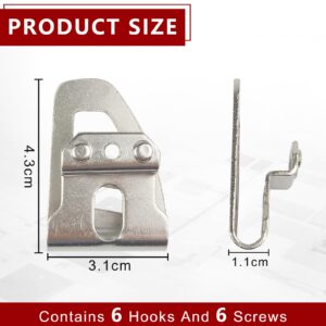 6PCS Belt Clip for Milwaukee, 42702653, Belt Hook Compatible with Milwaukee M18 Tools Hammer Drill Impact Driver Replace for 2604-20, 2604-22, 2604-22CT, 2797-22